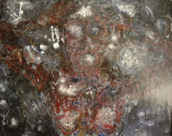 Gloomy,28x22,acrylic on mason.