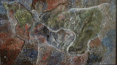 Luck Dragon,22x13,acrylic on mason.