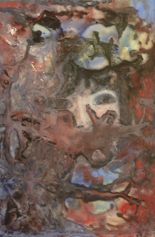 Iva's - Nighthood,28x22,acrylic on mason.