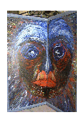 Autoportrait Mindgenesis,22x11*2,acrylic on mason.