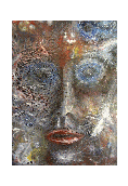 Portrait-Despondency II,28x22,acrylic on mason.