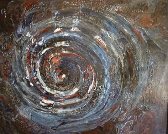Cosmogony I,28x22,acrylic on mason.