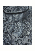 Saint F,28X22,gesso on canvas