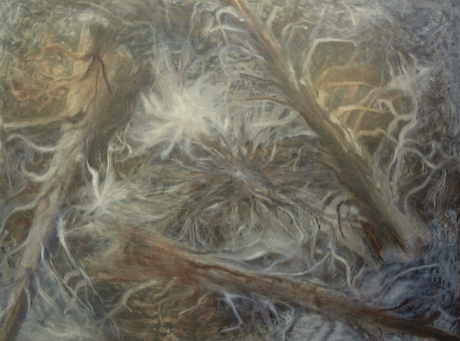 Interference Overgrow,48x36,oil on canvas