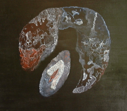 Cosmogony IV,22x20,acrylic on mason.