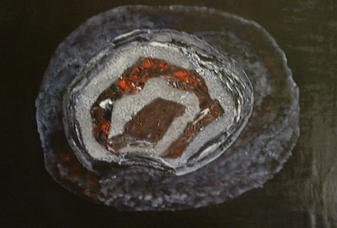 Cosmogony V,22x15,acrylic on mason.